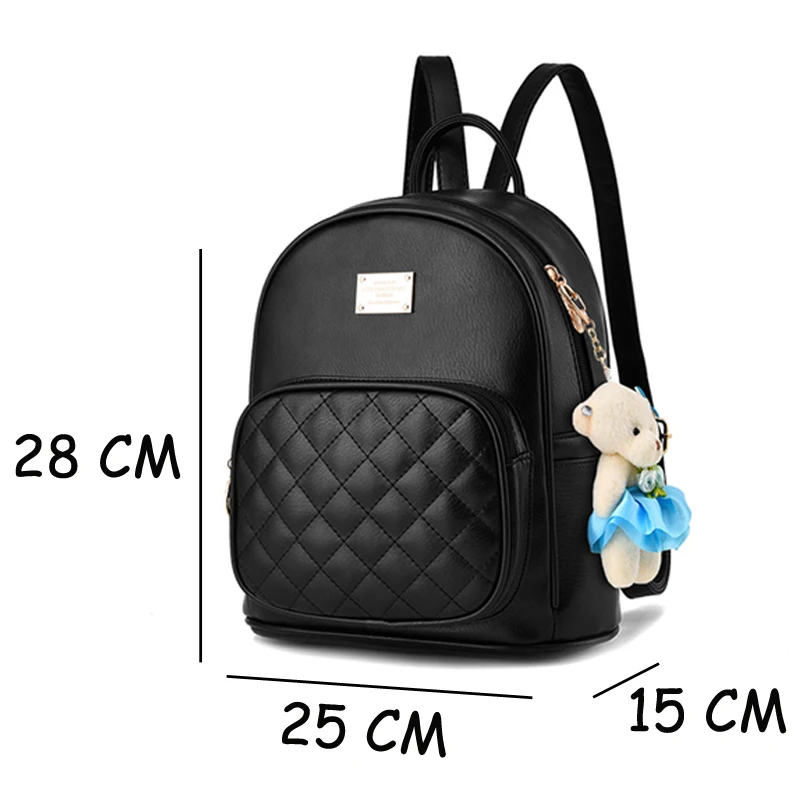 Valenkuci Мода, женские рюкзаки, модные кожаные женские черные рюкзаки, женские высококачественные школьные сумки для путешествий, BD-199