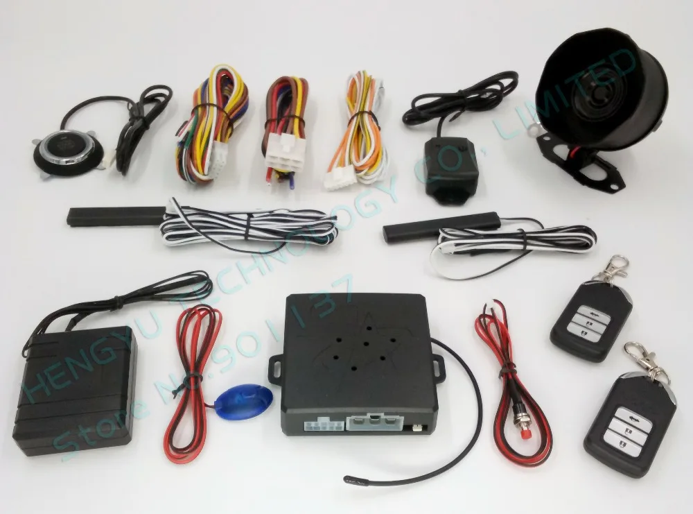 

car push button start stop button/remote start/PKE alarm 2 antenner HY-907 RM3B ignition start /keyless entry chip avoidance