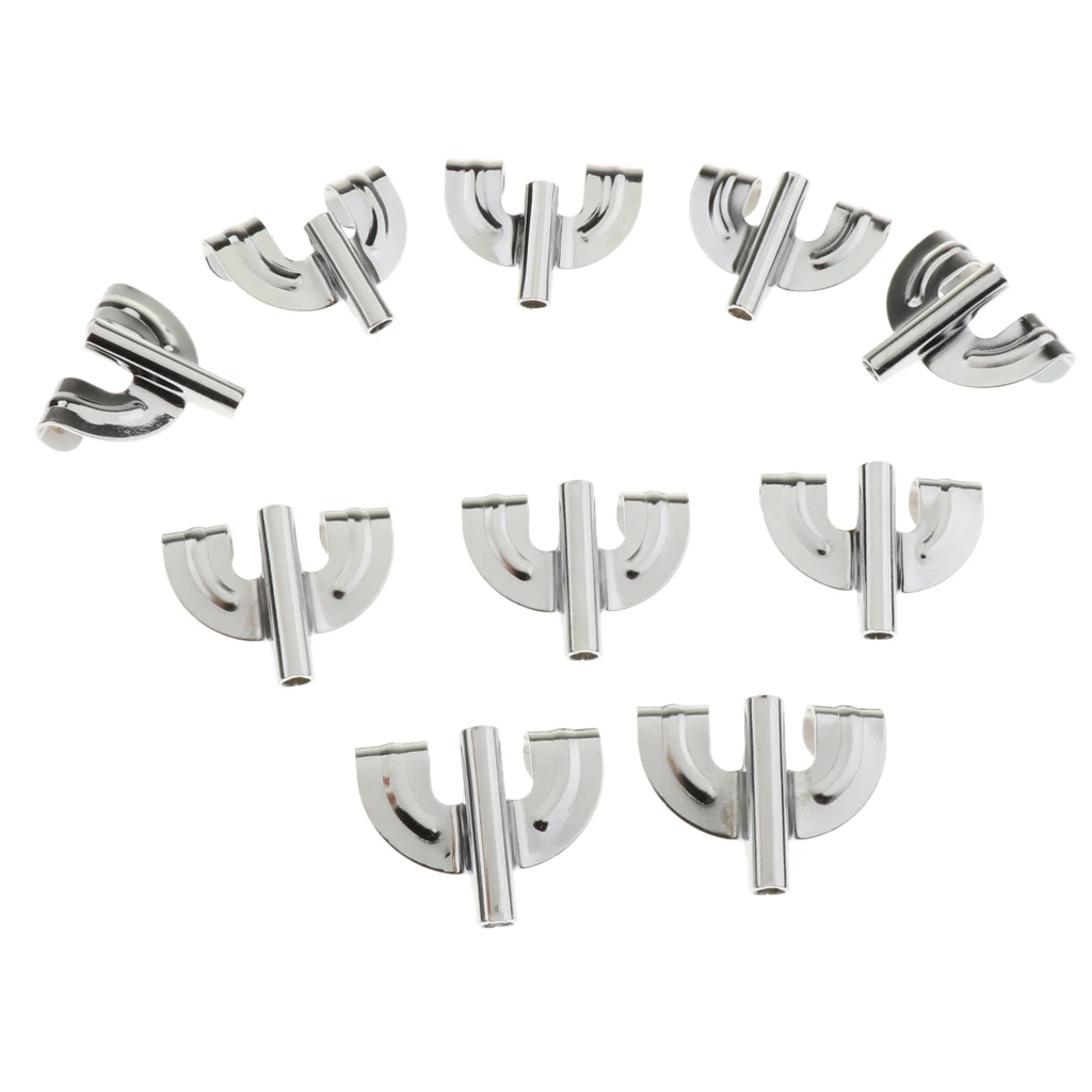 20pcs Silver Iron Plating Drum Claw Hook Clamp for Bass Drum Replacement Parts Accessories