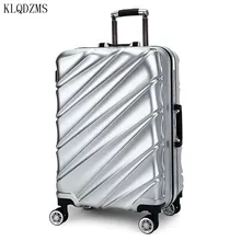 KLQDZMS 20 inch Women Carry on Travel Bag ABS+PC Suitcase Rolling Luggage Lightweight 24 inch StudentsTrolley Suitcase Wheels