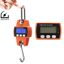 300 кг Мини промышленные крановые весы 600 фунтов цифровой Портативный с ЖК-экраном и крюком висит взвешивания Чемодан тяжелых Вес