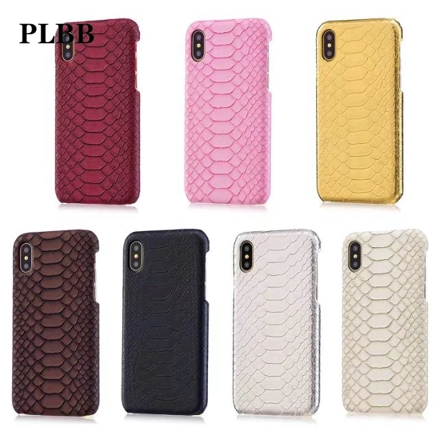 

PLBB Brand Luxury Sexy 3D Snake Skin Leather Hard Phone Case For Apple iPhone X 7 8 6 6S Plus 5g 5S SE XS Max Fundas Cover Bag
