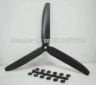 1 set/4pcs GWS 8040/9050/1060 3-blade Rotating black Propeller (2pcs CW and 2pcs CCW) | Игрушки и хобби