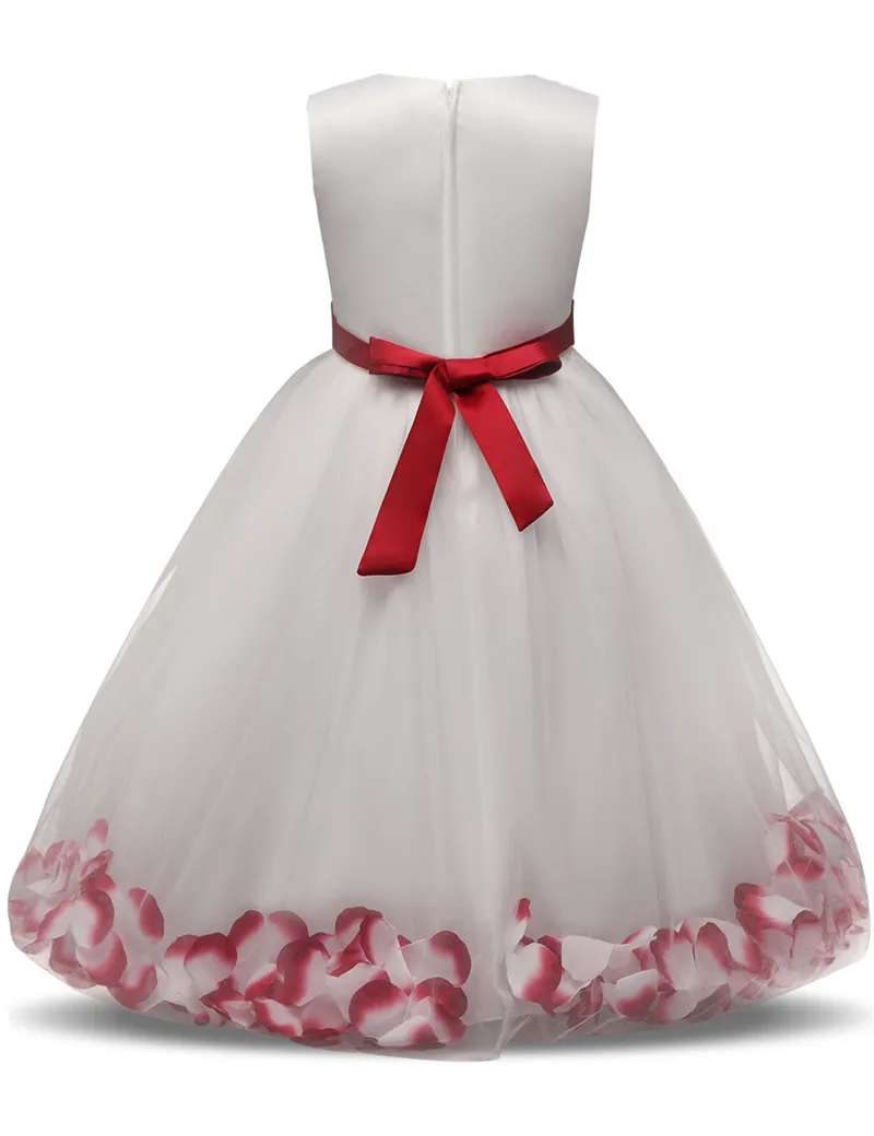 little girl skirt dress Flower Girl Baby Wedding Dress Fairy Petals Children's Clothing Girl Party Dress Kids Clothes Fancy Teenage Girl Gown 4 6 8 10T baby dresses cheap