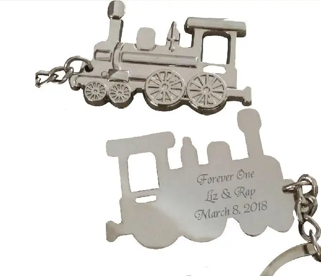

Personalized Stainless Steel/Zinc Alloy Railway Engine Shape Keychains (Set Of 4)