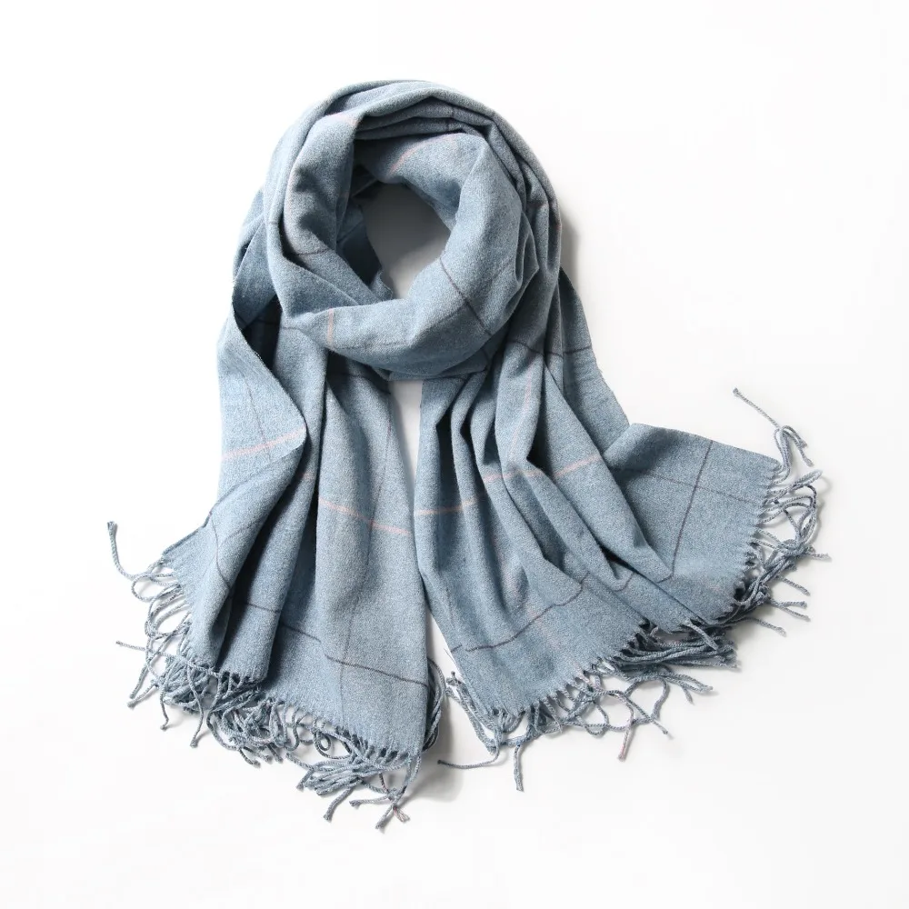 

2019 New winter cashmere scarves for women shawls ponchos wraps plaid thicke warm soft oversized blanket echarpe femme scarf