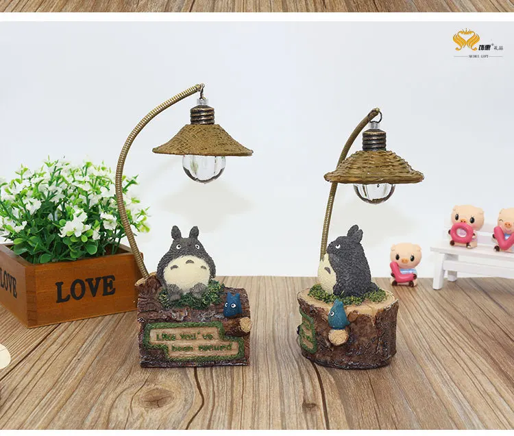 Luzes da Noite adorável totoro levou decoração da Lamp Shade Material : Resin And Wood