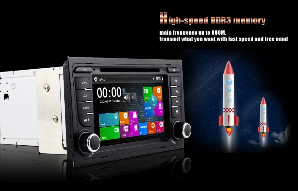 Sale Eunavi 2 Din Car GPS Navigation DVD Player Stereo Video For AUDI A4 S4 RS4 With 3G USB GPS Bluetooth IPOD FM RDS Subwoofer 15