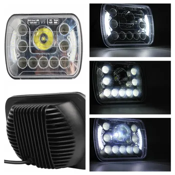 

E9 Mark Waterproof 7 inch Halo Headlight LED With H4 Hi/Low Beam And 45w LED work light Headlamp 2700 Lm For J eep Truck