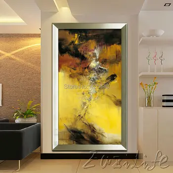 

modern abstractat canvas art crylic oil painting abstract painting canvas art Yellow