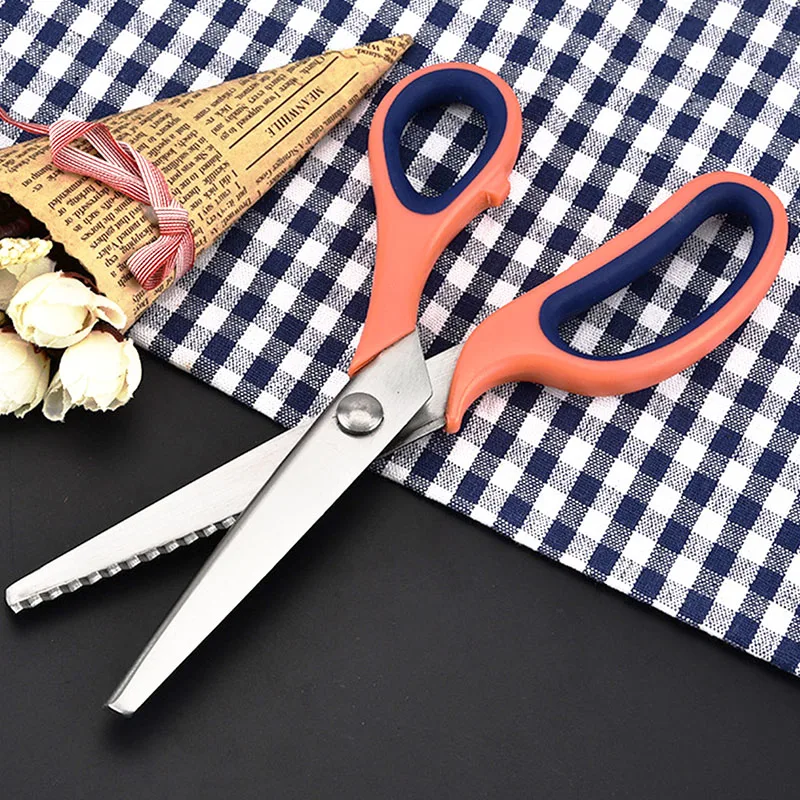 

2019 New Sewing Cut Zig Zag Dressmaking Tailor Leather Handicraft Fabric Shear Pinking Scissor Textile DENIM DIY Upholstery Tool