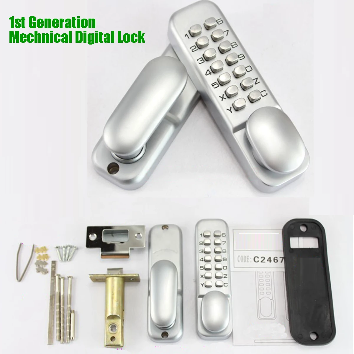 

Mechanical Digital door Lock keyboard Code/password/Keyless/pushbutton/Handle for Home/Office/Lawn /Wooden/Iron Door Gate opener