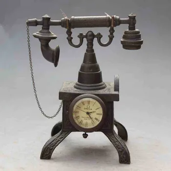 

Mechanical seat clock living room ancient landing clock, platform clock, European clock, retro Chinese mechanical telephone seat