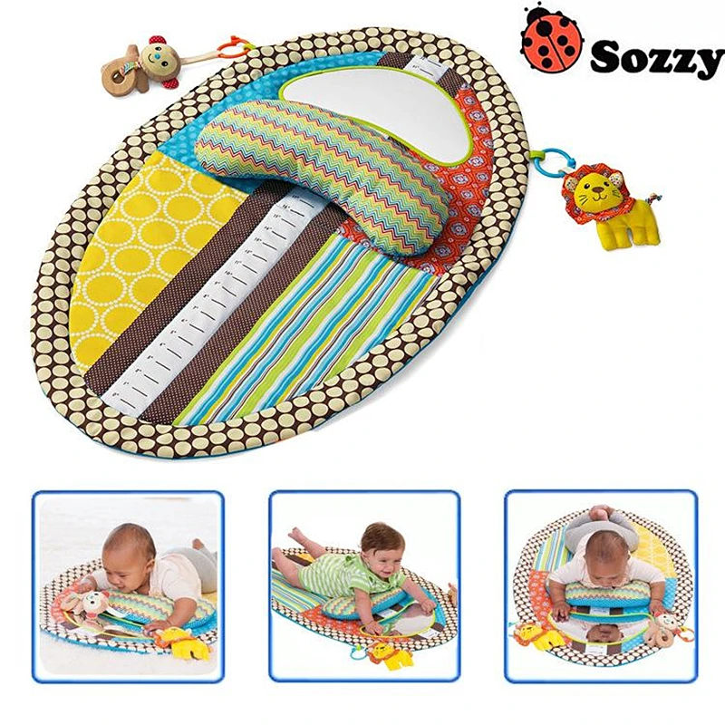 

Sozzy Baby Playing Mat with Cute Cartoon Animal Plush Doll Multifunctional Crawling Big Size Mat Baby Toys #E