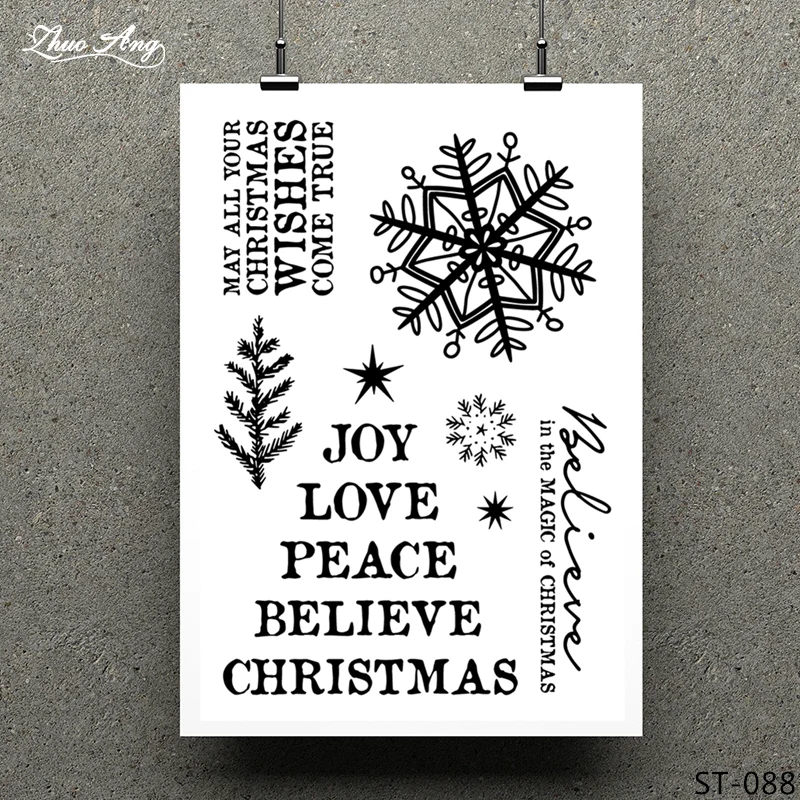 

Christmas tree letters Clear Stamps/seal for DIY Scrapbooking/Card Making/Photo Album Decoration Supplies