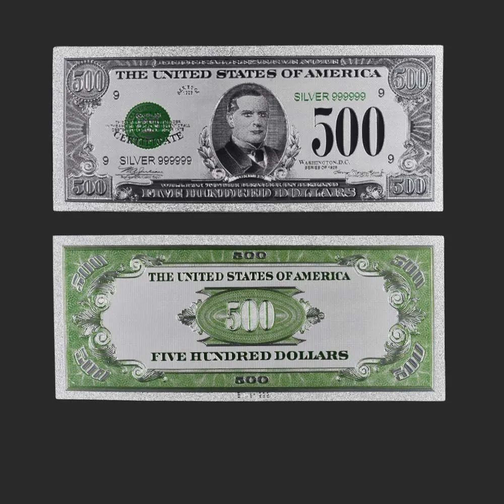 Горячая Распродажа американская золотая банкнота 1918 год 500 доллар позолоченные