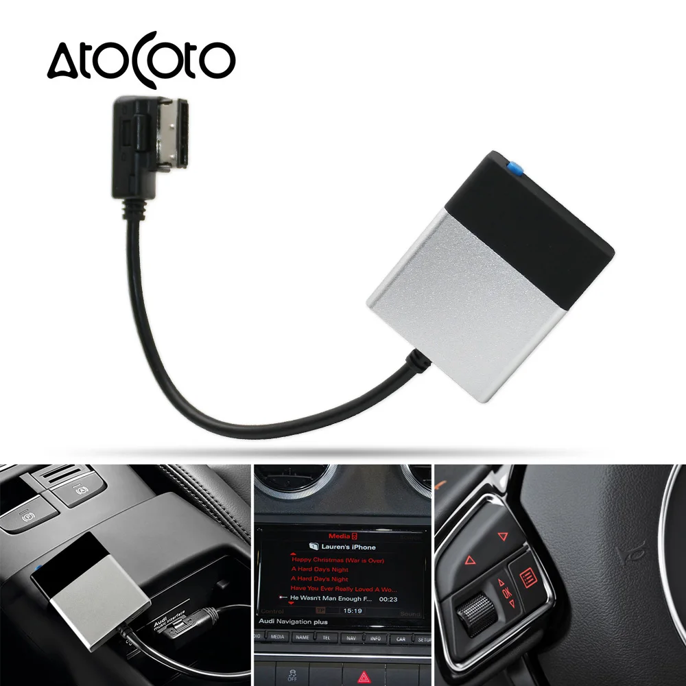 

AtoCoto Bluetooth Music Receiver Module for Mercedes-Benz for Audi for VW MDI AMI MMI Media Interface AUX Cable Adapter