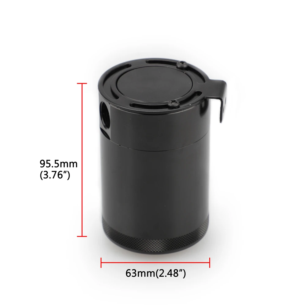Универсальный 300 мл маслоуловитель компактный тупик 2-Порты и разъёмы Алюминий резервуар масляный бак топливный бак с двумя отверстиями дышащая чайник