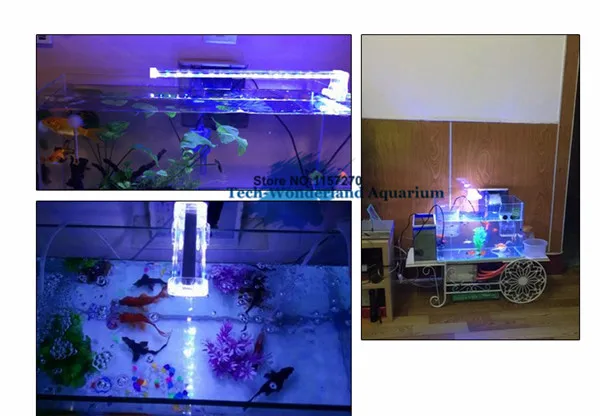 Хрустальный светодиодный светильник для аквариума Королевский синий лампа для аквариума декоративное украшение 4 Вт 6 Вт 7 Вт 10 Вт освещение для аквариума