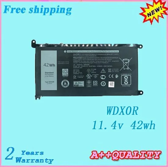 100% Новый аккумулятор для ноутбука T2JX4 Dell WDX0R DELL Inspiron 15 5568 / 13 7368 3crh3 Аккумулятор |