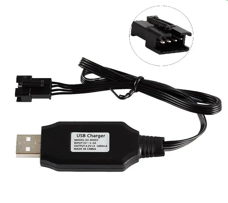 USB-кабель зарядного устройства 7 4 В 1000 мАч с разъемом 4P-SM для литиевой батареи 2