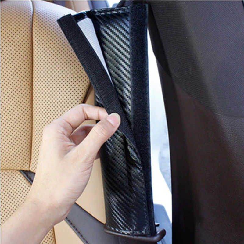 

2X Car Styling Shoulder Pad Seat Belt Cover For Mercedes Benz W205 W210 W220 W211 W204 AMG GLS GLC GLA Carbon Fiber Accessories