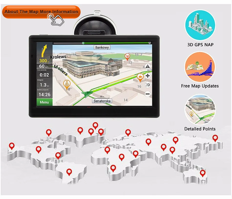 Автомобильный видеорегистратор Anfilite 7 дюймов 10 шт. емкостный экран Android GPS