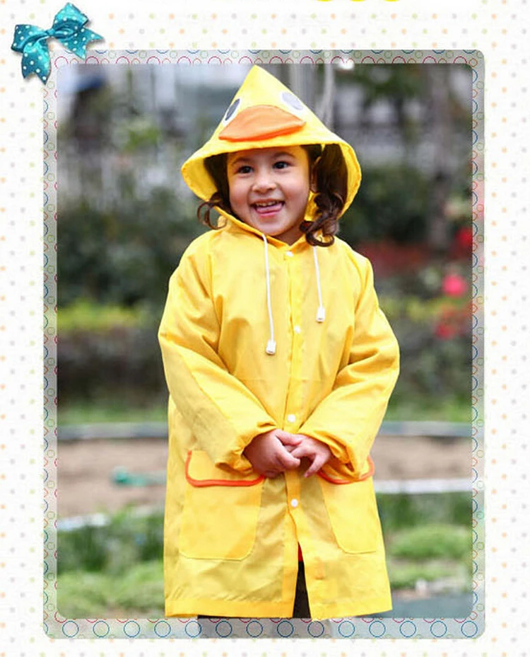 Kids Rain Coat Cute Children Rainwear 