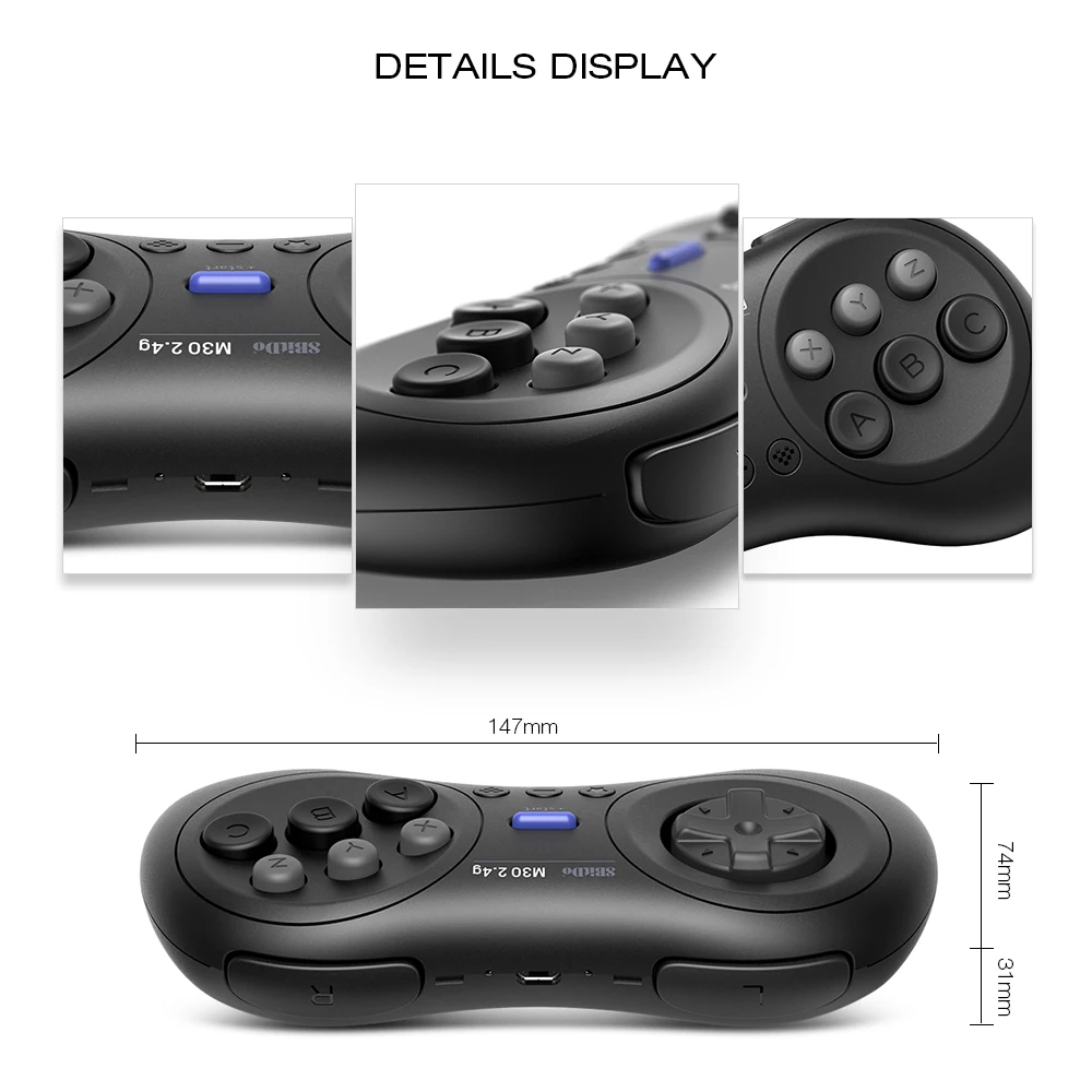 8Bitdo M30 геймпад для sega Genesis MD Mega Drive контроллер для nintendo Switch для Raspberry Pi беспроводной ПК Джойстик Android