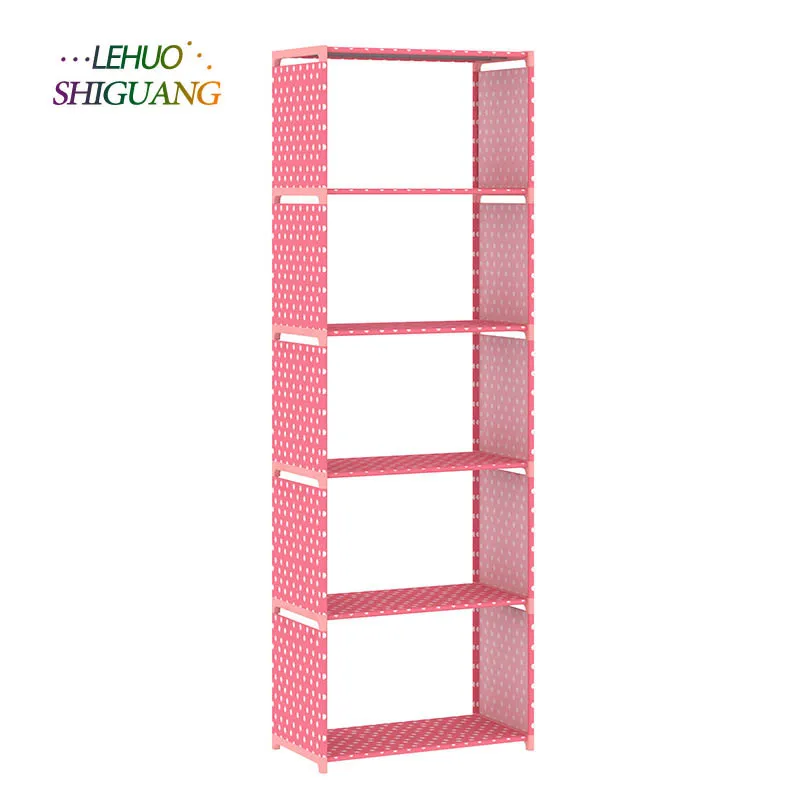 Five non woven dust proof shelves children's bookshelf simple floor
