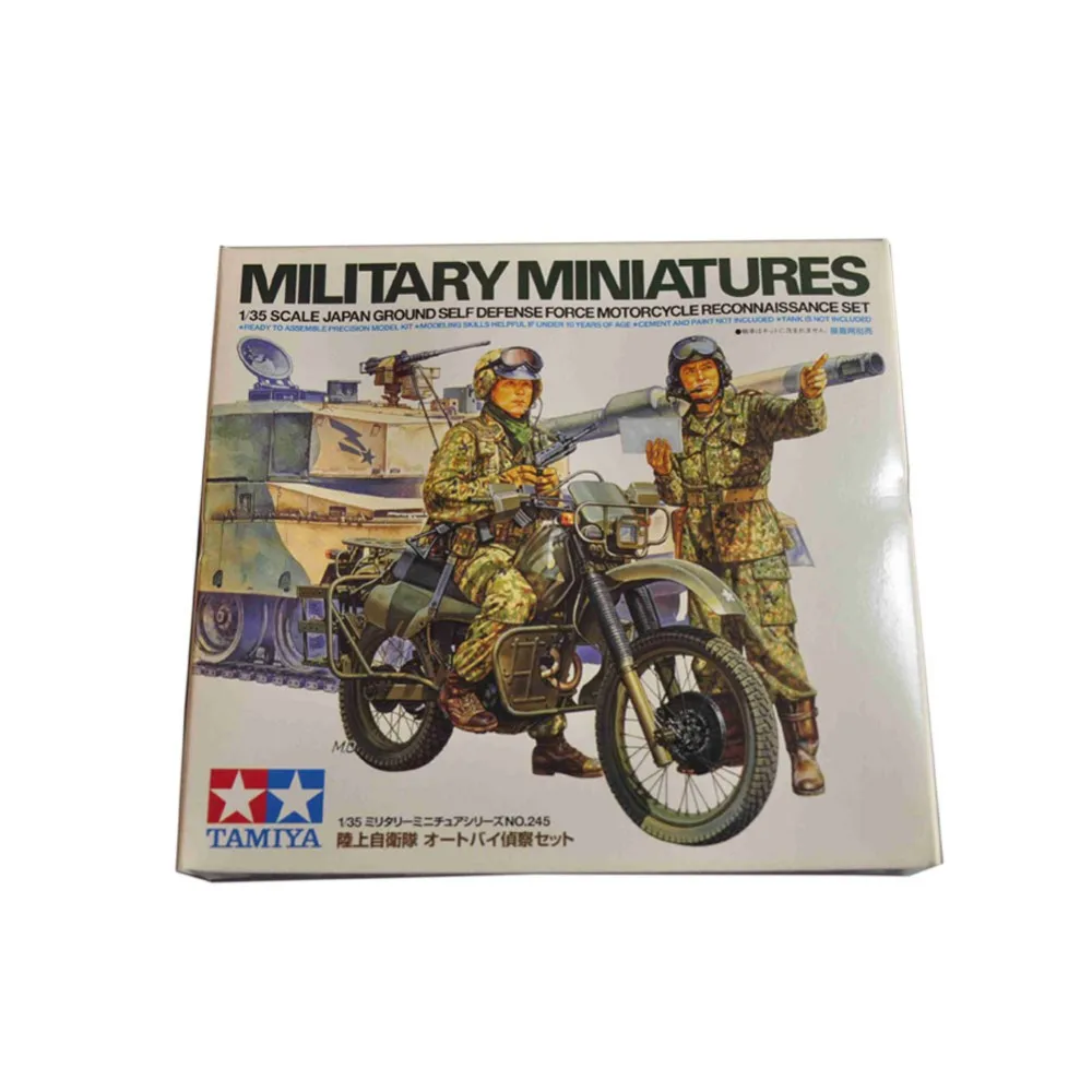 

Tamiya 35245 1/35 Japan GSDF Motorcycle Reconnaissance Set Miniatures Assembly Military figures Model Building Kits oh rc toy