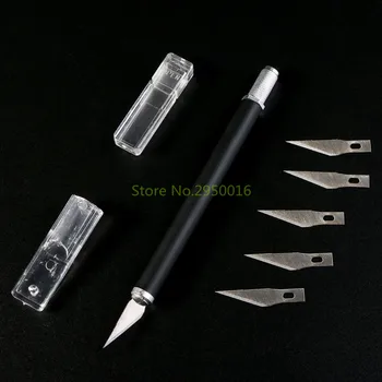 

Wood Carving Pen Utility Knife Fruit Food Craft Sculpture Engraving Scalpel Hand DIY Cutting Tool + 3 Blades Stationery C26