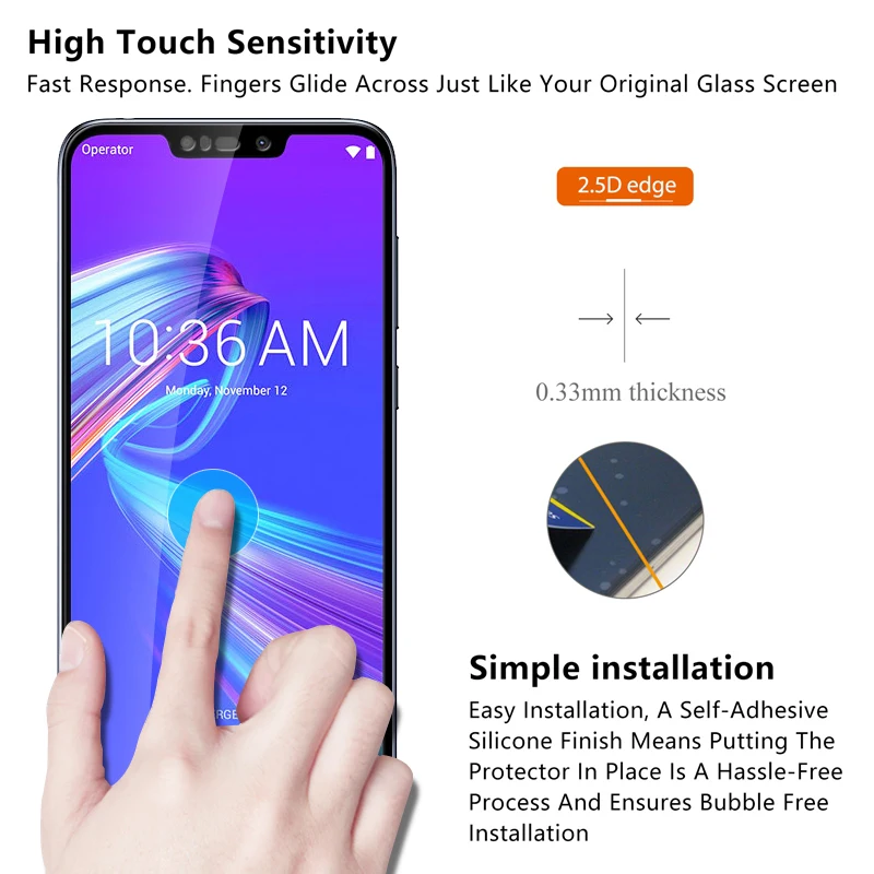 Защитное стекло из закаленного стекла для asus zenfone max pro(m1) zb601kl m1 m2 zb633kl zb631kl zb555kl 4 max zc520kl zc554kl