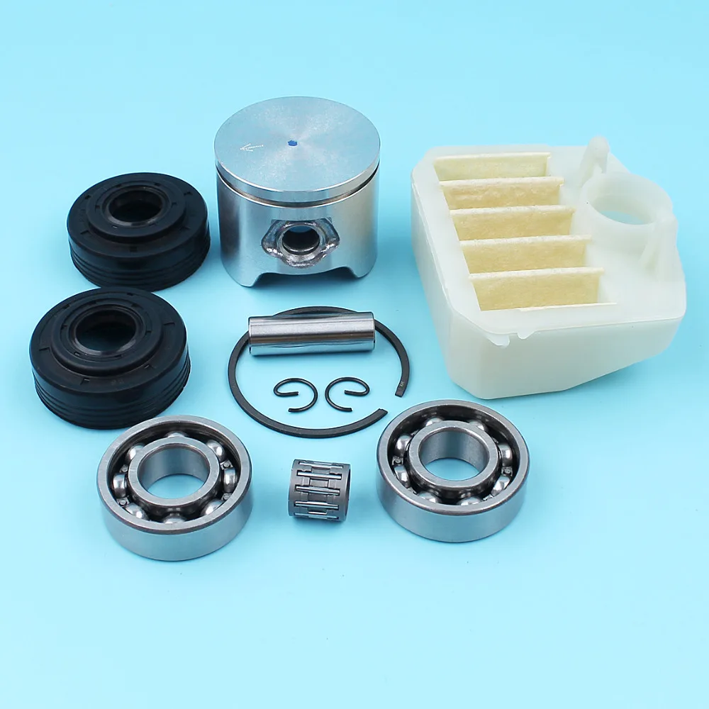 

44mm Piston Ring Pin Oil Seal Crank Ball Bearing Air Filter For Husqvarna Chainsaw 350 351 345E 340 Jonsered CS 2150 Chain Saw