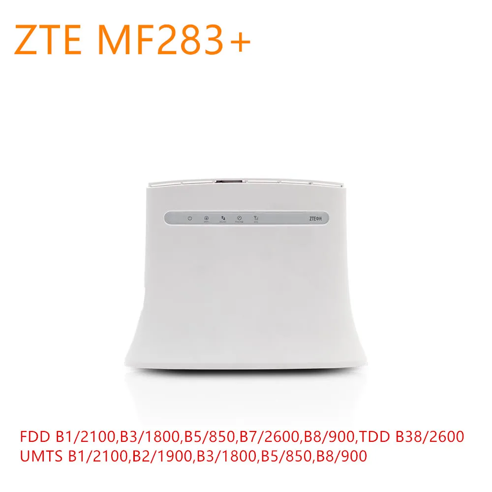 Разблокированный zte MF283+ plus LTE 4G беспроводной Wi-Fi маршрутизатор Точка доступа 4G LTE CPE маршрутизатор беспроводной шлюз с 4 RJ45 USB портом mf283