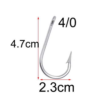 JSM 20 шт./лот 7732 нержавеющая сталь Акула рыболовные Крючки большая игра рыболовные аксессуары рыболовный крючок Размер 4/0-12/0 - Цвет: 4
