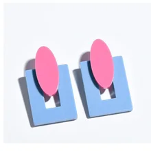 Новые стильные модные большие серьги в форме капли для женщин новые уксусная кислота большие корейские квадратные серьги модные геометрические ювелирные изделия