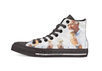 

Joe Biden Eating Ice Cream Novelty Design Casual Canvas Shoes Custom shoes Drop Shipping