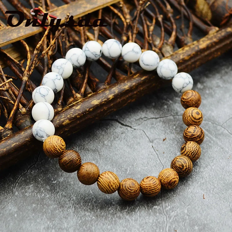 

Couples Distance Bracelet Classic Natural Stone White and Black Yin Yang Beaded Bracelets for Men Women Best Friend Hot OSL131