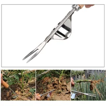 Fourche de jardin pratique tête fourchue main désherbeur extracteur Patio manche en bois mauvaises herbes enlever pelle cour jardinage coupe outils