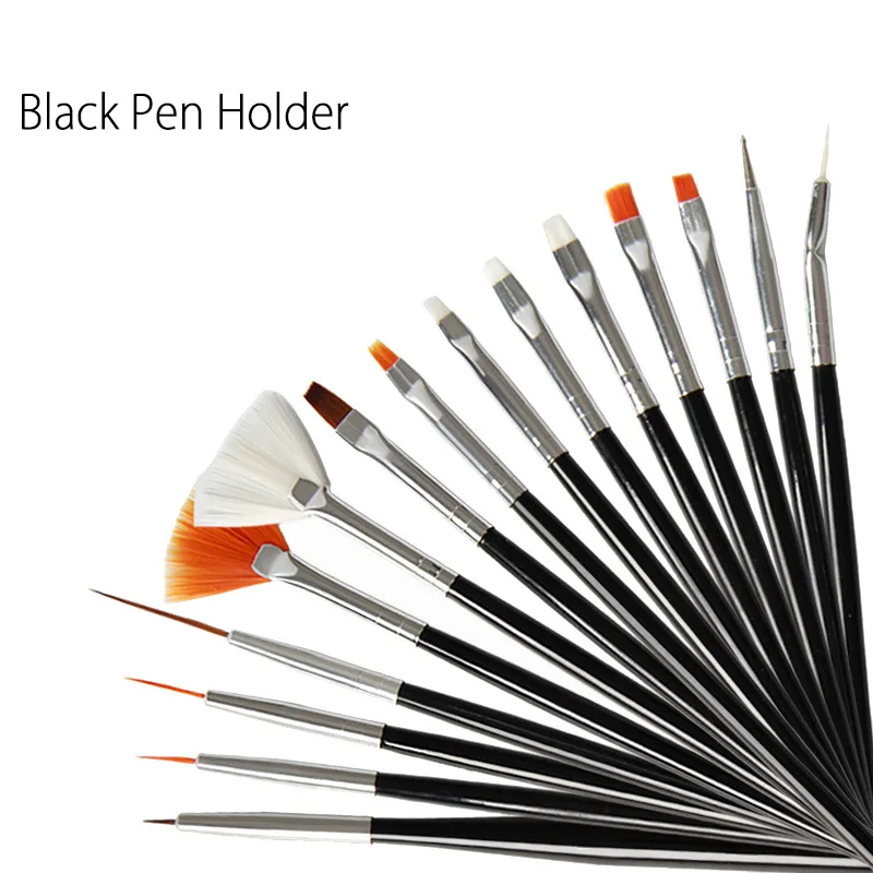 15pcs/set UV Gel Brush Liner Painting Pen 3 colors Manicure Gel Brush Nail Art Gradient Painting Drawing For Gel Nail Polish