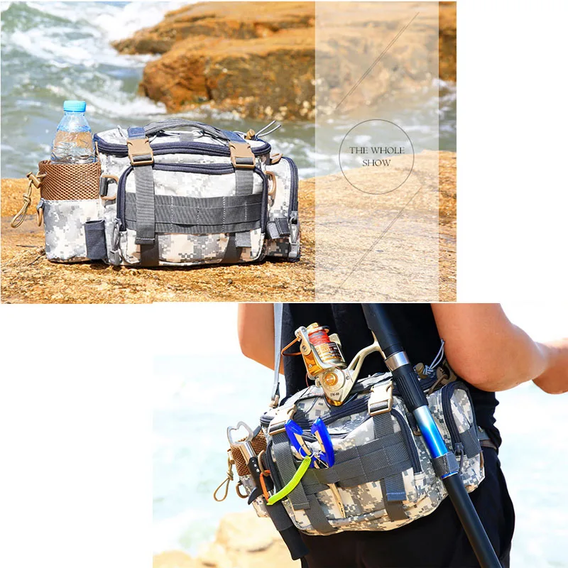 Многофункциональные рыболовные сумки снасти для спорта на открытом воздухе на одно плечо через плечо поясная Сумка рыболовные приманки хранение инструментов сумка