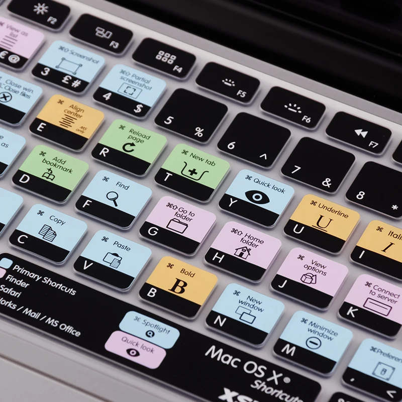 США/Европейская версия Mac OS X функциональный силиконовый чехол для клавиатуры