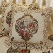 Диван декоративная подушка стул для гостиной Материал чехла подушки европейской роскоши площадь талии кружевная наволочка дома