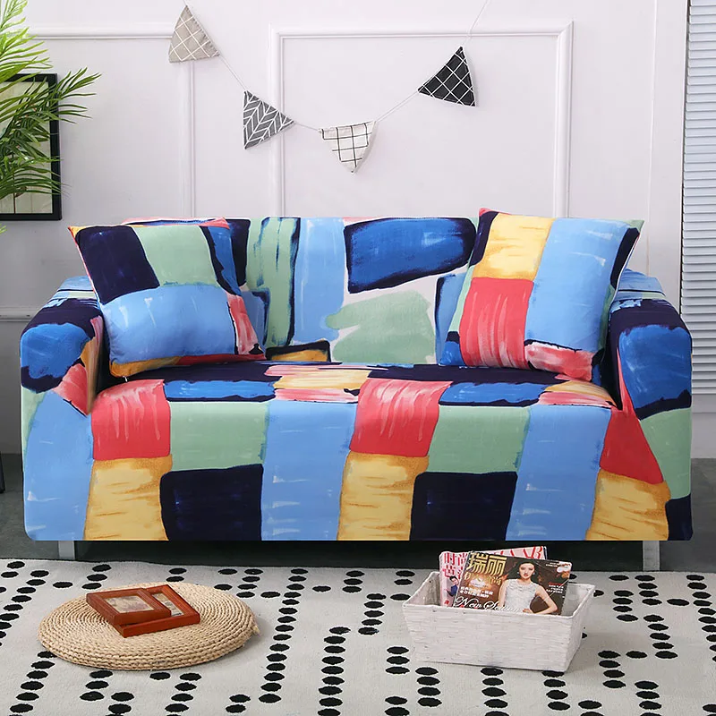 Эластичный чехол для дивана для гостиной диван Чехол стрейч все включено чехол для секционного дивана Одноместный чехол для влюбленных 3/4 местный - Цвет: Color 17