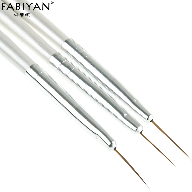 

3PCS Nail Art Acrylic Gel UV Brush Paint Fine Liner Striping Design Flower Drawing Tips Decoration Pen DIY Set Tool Kit Manicure