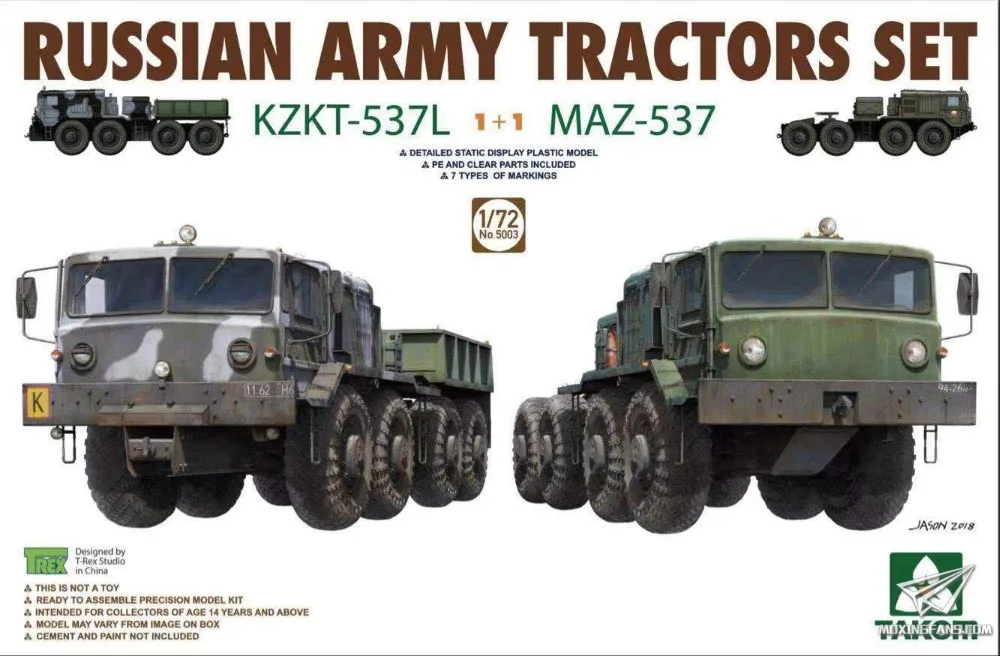 TAKOM 1/72 5003 русский трактор комплект-KZKT-537L и MAZ-537 [1+ 1]