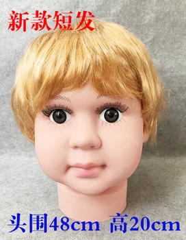 

CAMMITEVER Cute PVC Cosmetology Mannequin Head Model Kids Child Wig Glasses Scarf Hat Headset Sunglasses Shop Display Stand