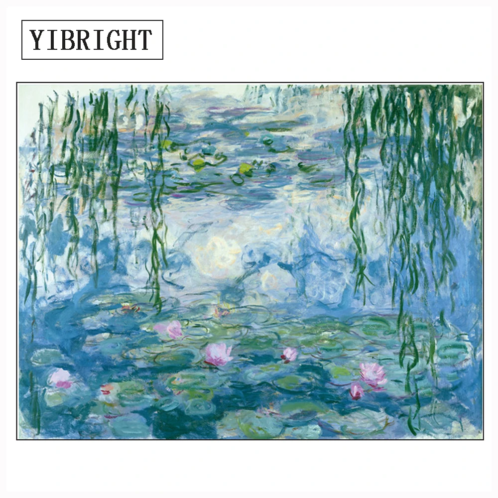 Drop-shipping-Claude-Monet-Water-Lilies-Embroidery-Mosaic-Pattern-Wall-Art-diamond-Painting-for-Living-Room