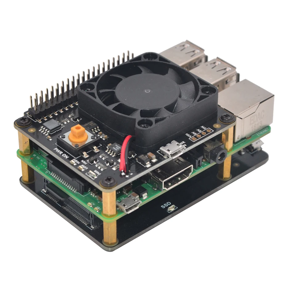 Raspberry Pi X730 автоматическое охлаждение+ безопасное выключение+ плата расширения управления питанием